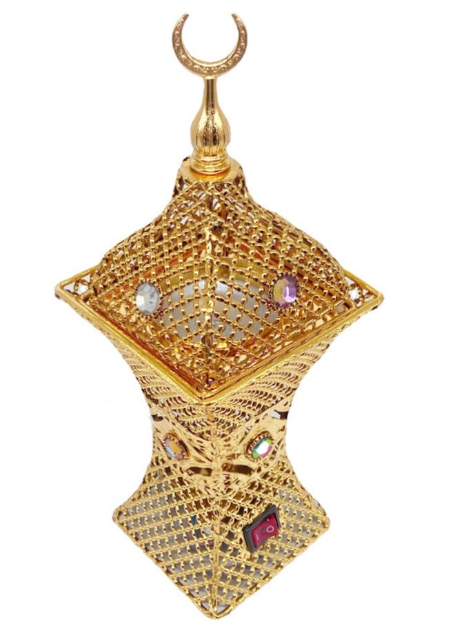 مبخرة كهربائية عربية على شكل برج مبخرة معدنية عتيقة - Image 3